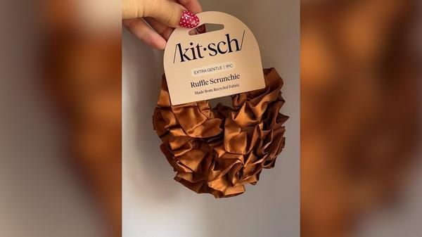 Kitsch Recycled Fabric Ruffle Scrunchie #8