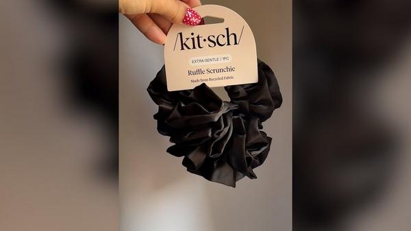 Kitsch Recycled Fabric Ruffle Scrunchie #8