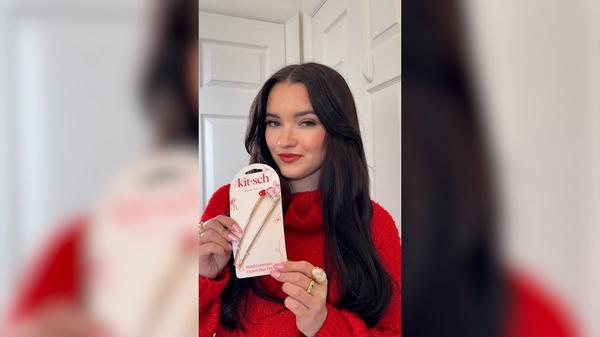 Kitsch Metal Gemstone French Hair Pin #7