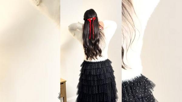 Kitsch Velvet & Gemstone Bow Hair Clip #6