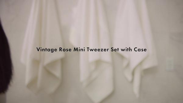 Tweezerman Vintage Rose Mini Tweezer Set with Case #8