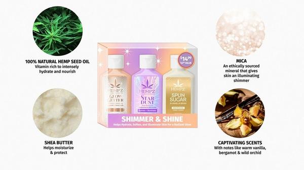 Hempz Mini Moisturizers Shimmer & Shine Kit #6