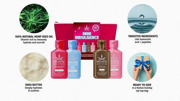 Hempz Limited Edition Mini Moisturizer Indulgence Kit with Free Bag #7