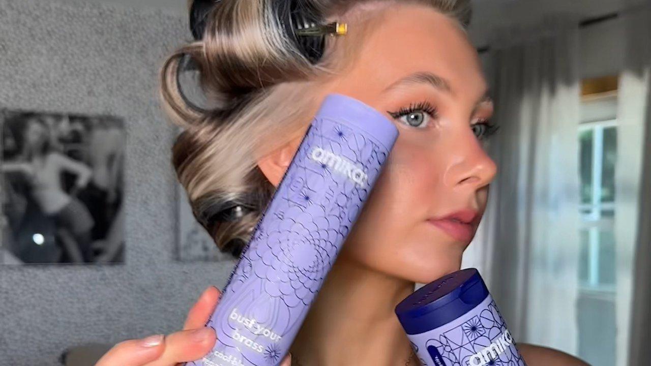 amika - 33.8 oz Bust Your Brass Cool Blonde Strength Repair