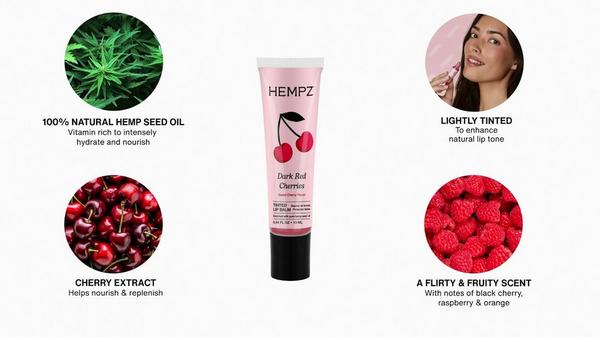 Hempz Dark Red Cherries Tinted Lip Balm #6