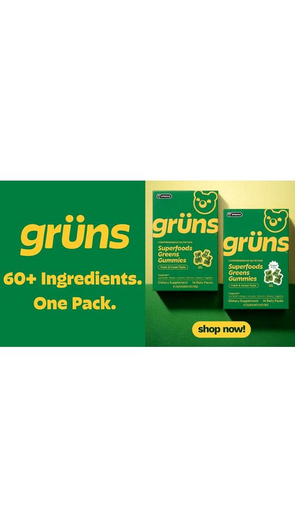 Grüns Adults Superfood Greens Multivitamin Gummies #6