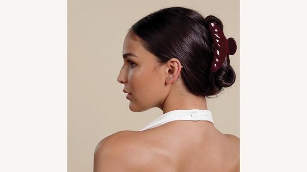 The Hair Edit Bordeaux Burgundy Claw Clip #5