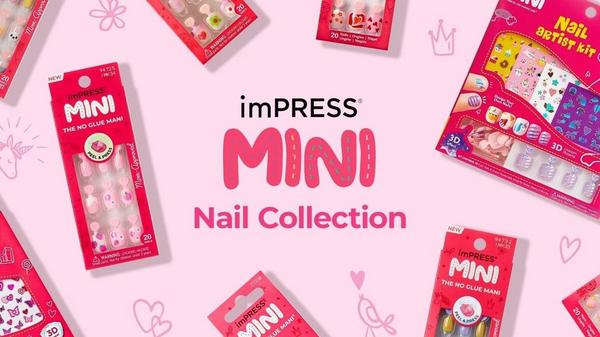 Kiss Impress Mini Kids Squoval Press On Nails for Kids, Playground #8