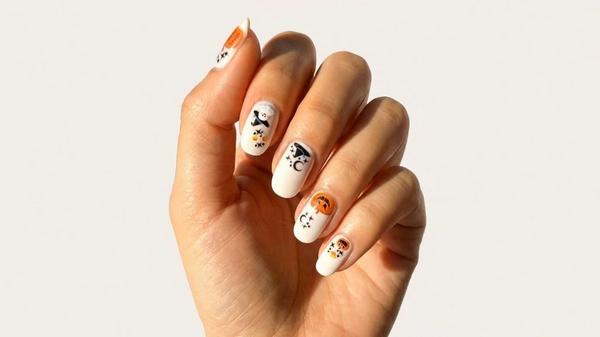 Dashing Diva Magic Pick Nail Art Stickers, Pumpkin Pickin' #6