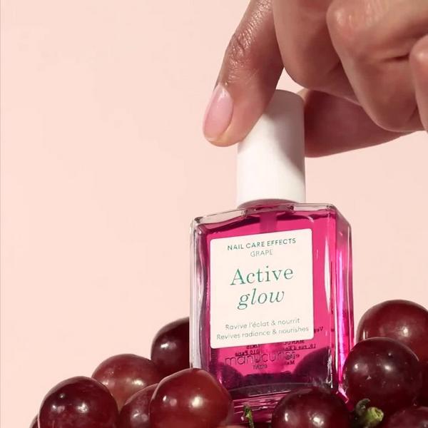 Manucurist Active Glow Cranberry Nail Polish for a Coral Gloss finish, Nail Strengthener and Growth #10