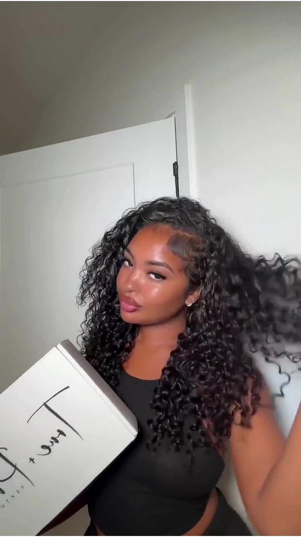 True + Pure Texture Island Curl Deep Wave Curly Human Hair Clip Ins Extensions #6