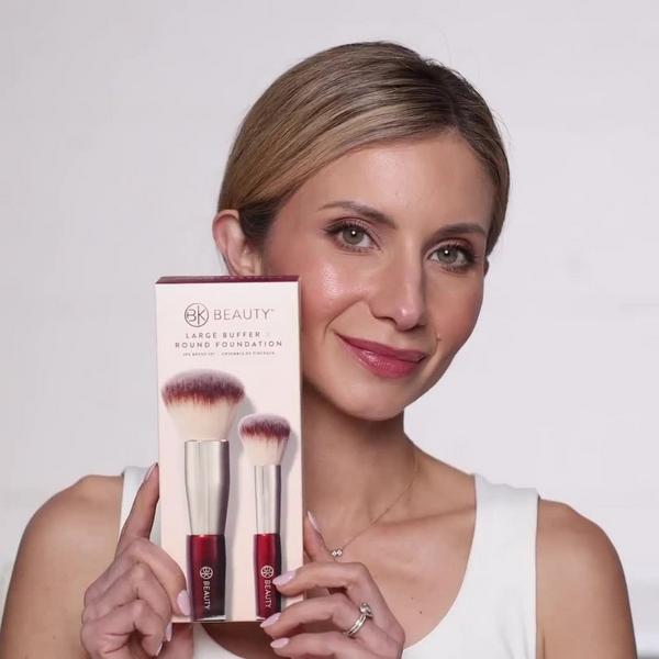 BK Beauty Large Buffer & Round Foundation Brush Set #9