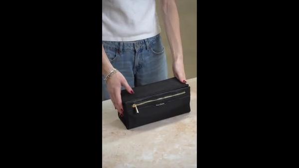 House of Harlow 1960 The Twill Nylon Double Compartment Hanging Toiletry Case #6