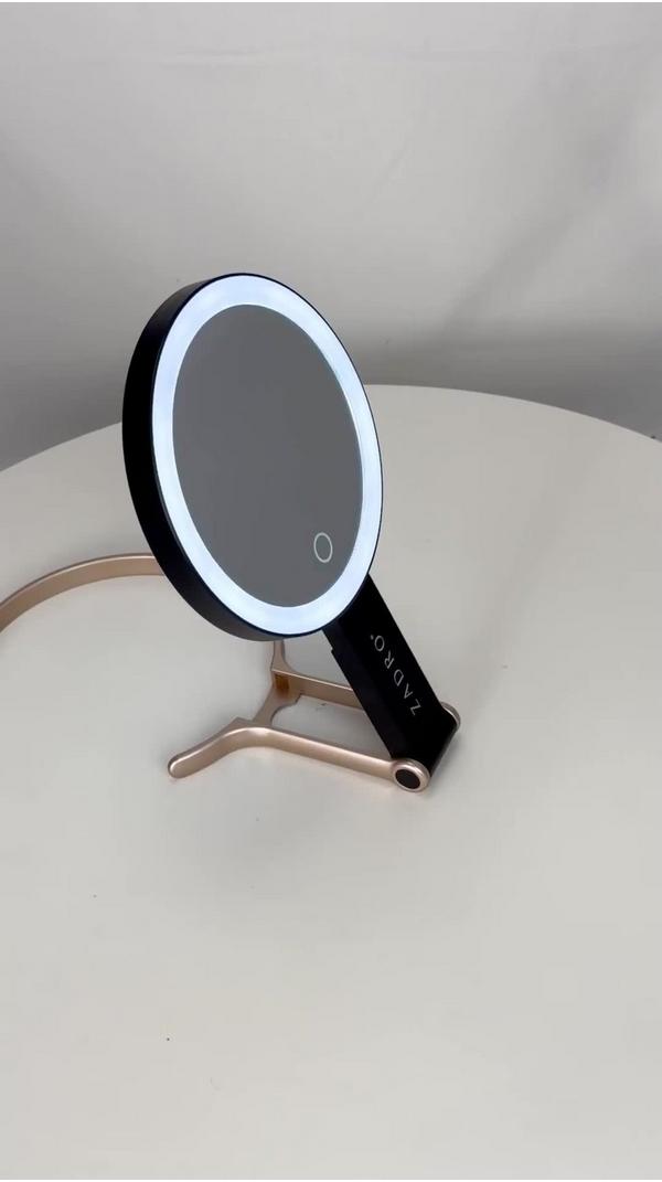 Zadro Multi-Position LED Lighted Hand Mirror with 10X/1X #9