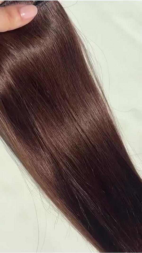 Sitting Pretty The Go-To Brunette Halo Human Hair Extension #9