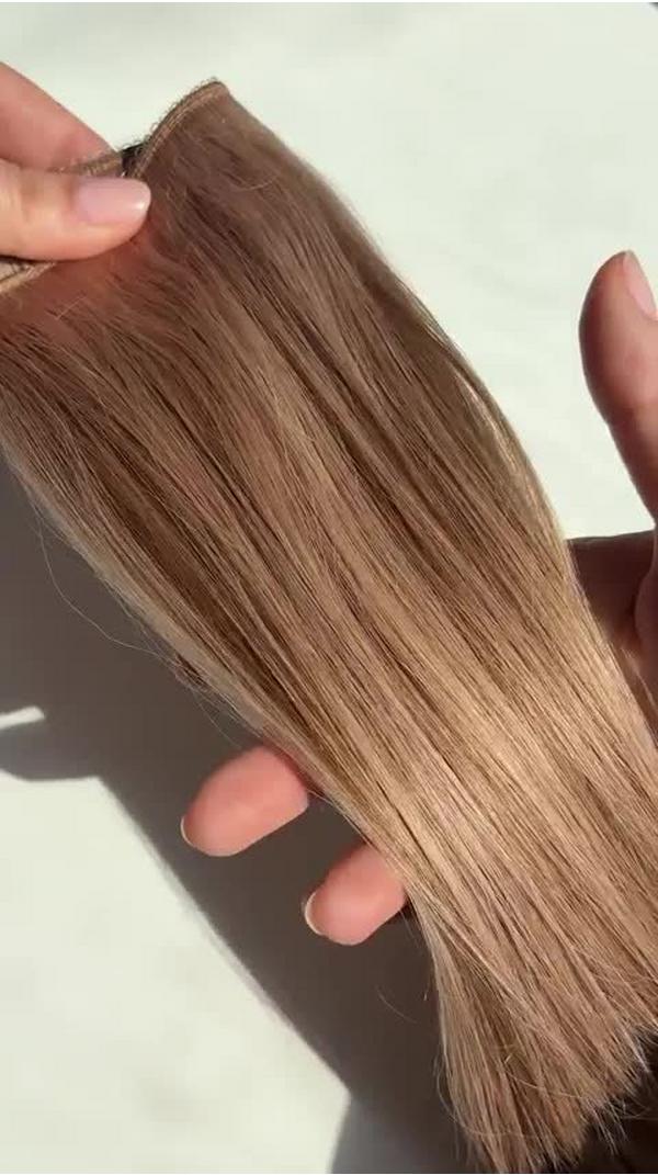 Sitting Pretty Soft Bronde Halo Human Hair Extension #9