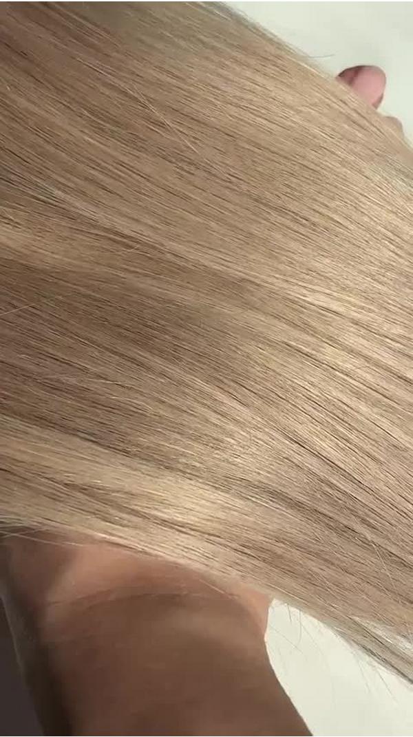 Sitting Pretty Ash Blonde Halo Human Hair Extension #9
