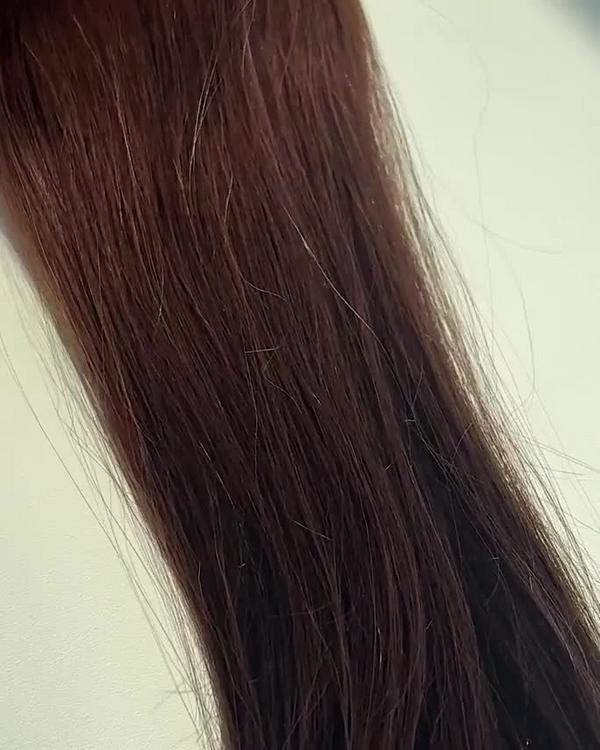 Sitting Pretty Espresso Brown Blend Halo Human Hair Extension #9