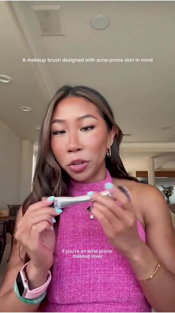 BiotechBeauty BiomeBlend™ Dual-Ended Sculpt + Blend Cheek Brush with Antimicrobial Fibers #5